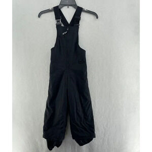 Toma Snow Bibs Youth Sz 7 Black Full-Zip Adjustable Shoulder Straps Pockets